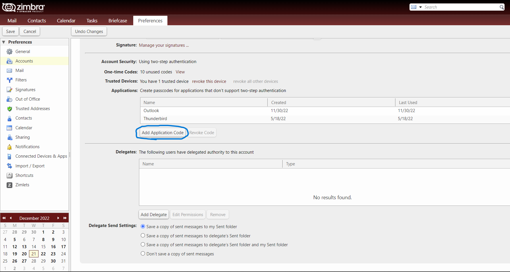 Getting Zimbra's Application code