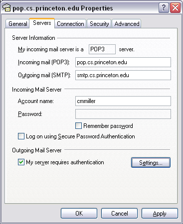POP Email Client Configuration | Department of Science Computing Guide