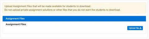 course assignment files