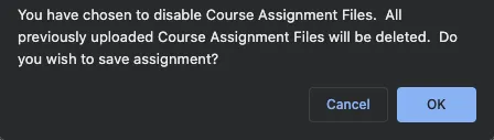 course assignment files