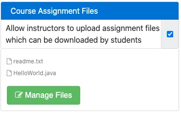 course assignment files