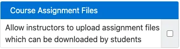 course assignment files